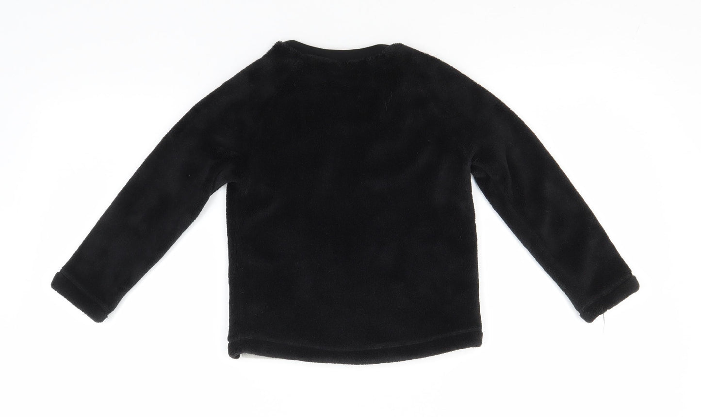 George Girls Black Round Neck  Polyester Pullover Jumper Size 4-5 Years   - Penguin