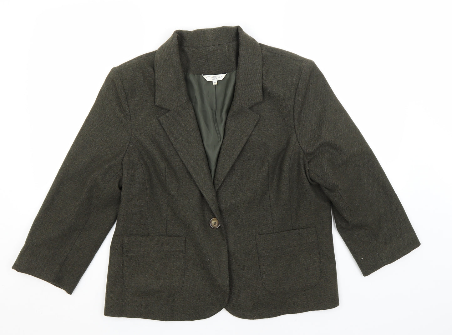 New Look Womens Green   Jacket Blazer Size 16