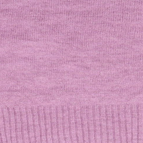 Marks and Spencer Womens Pink Square Neck  Acrylic Henley Jumper Size M