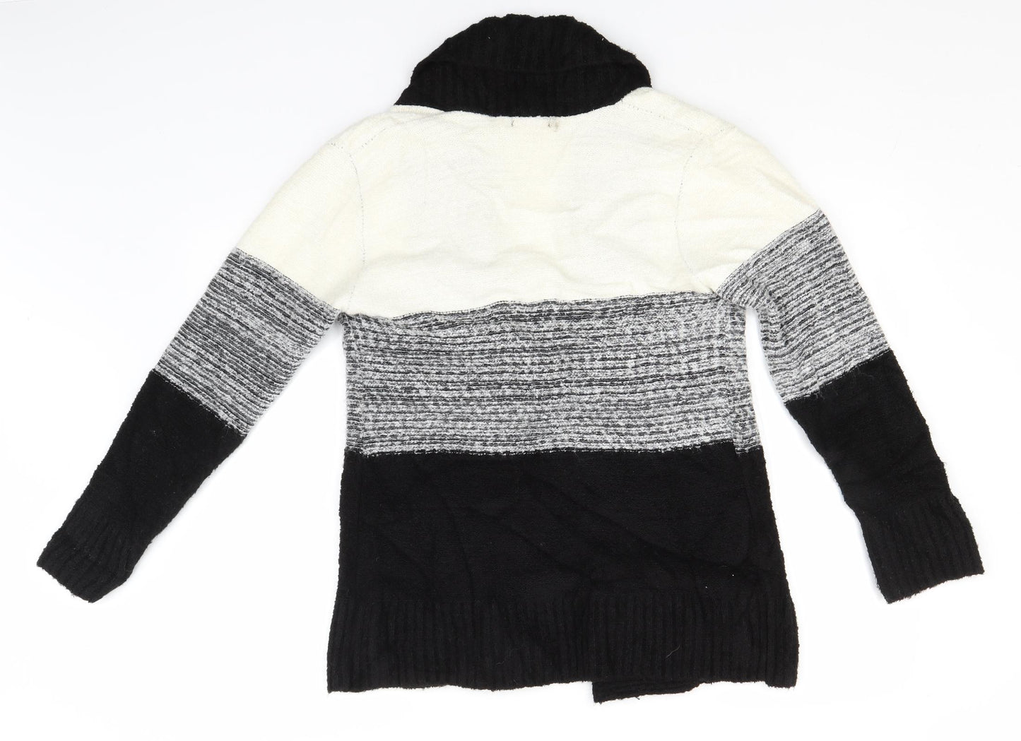Impulse Womens White Round Neck   Cardigan Jumper