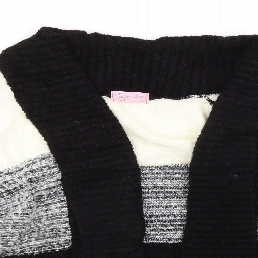 Impulse Womens White Round Neck   Cardigan Jumper