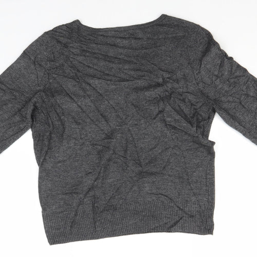 Preworn Womens Grey Round Neck  Viscose Pullover Jumper Size L