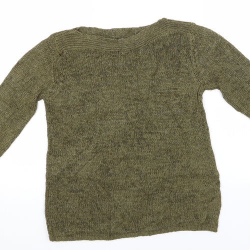 Dorothy Perkins Womens Brown Round Neck  Acrylic Pullover Jumper Size 10