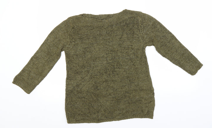 Dorothy Perkins Womens Brown Round Neck  Acrylic Pullover Jumper Size 10