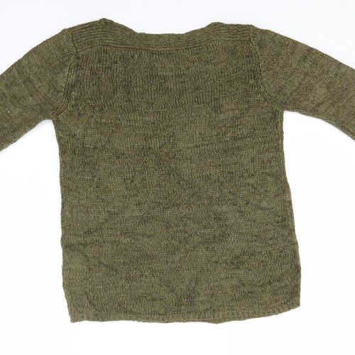 Dorothy Perkins Womens Brown Round Neck  Acrylic Pullover Jumper Size 10