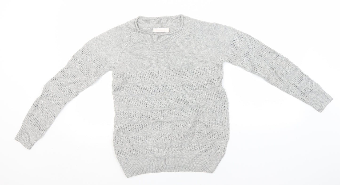 6ixty 8ight Womens Grey Round Neck  Acrylic Pullover Jumper Size S