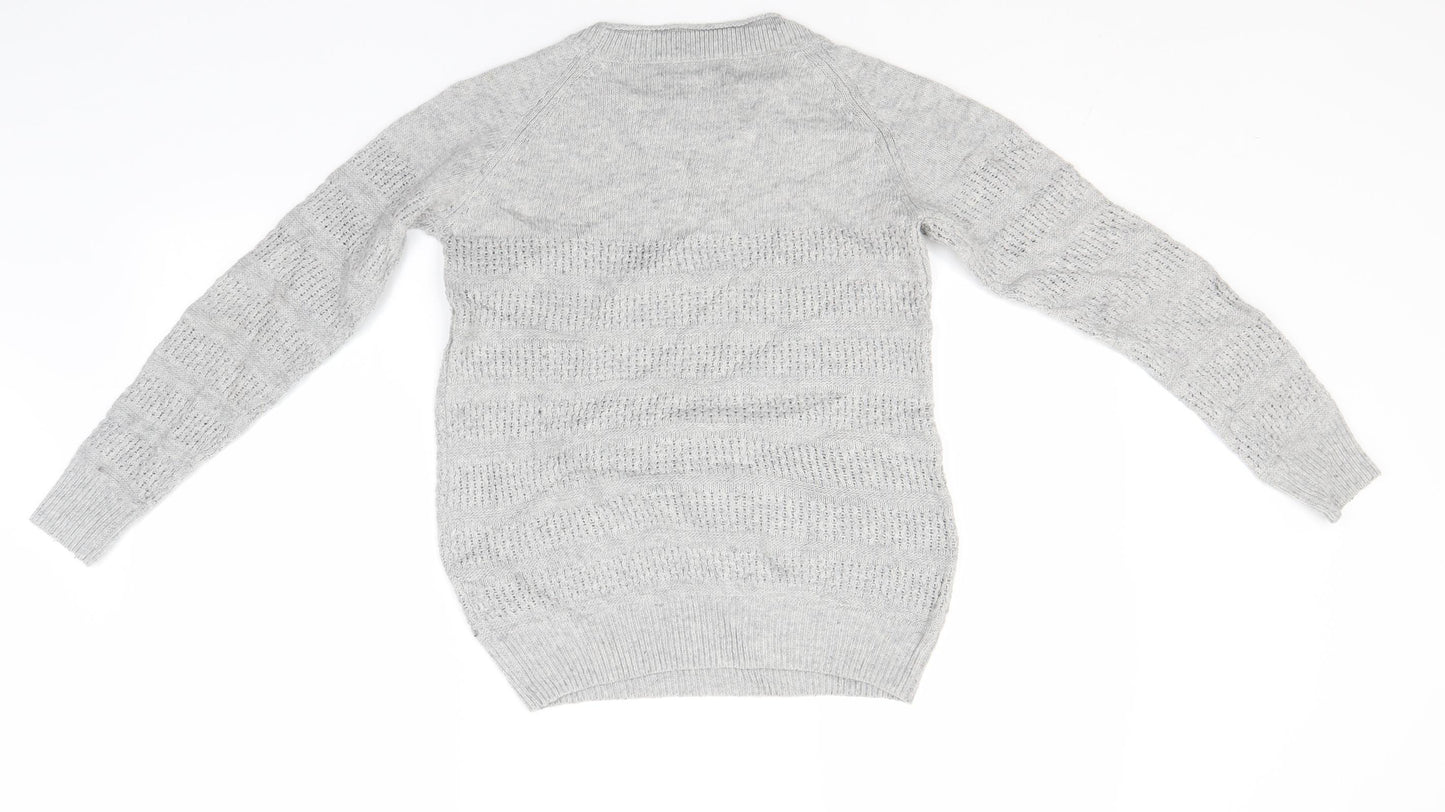 6ixty 8ight Womens Grey Round Neck  Acrylic Pullover Jumper Size S