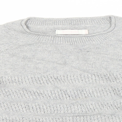 6ixty 8ight Womens Grey Round Neck  Acrylic Pullover Jumper Size S