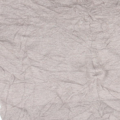 Monsoon Womens Grey Round Neck  Cotton Cardigan Jumper Size 12