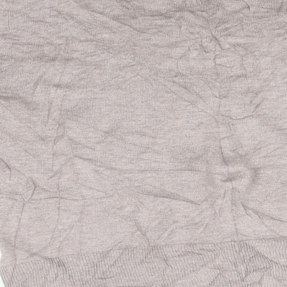 Monsoon Womens Grey Round Neck  Cotton Cardigan Jumper Size 12