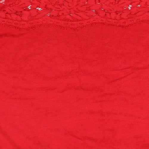 Bonmarché Womens Red  Viscose Pullover Hoodie Size M