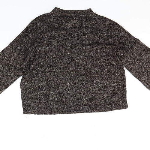 Primark Womens Gold Round Neck  Viscose Pullover Jumper Size 6