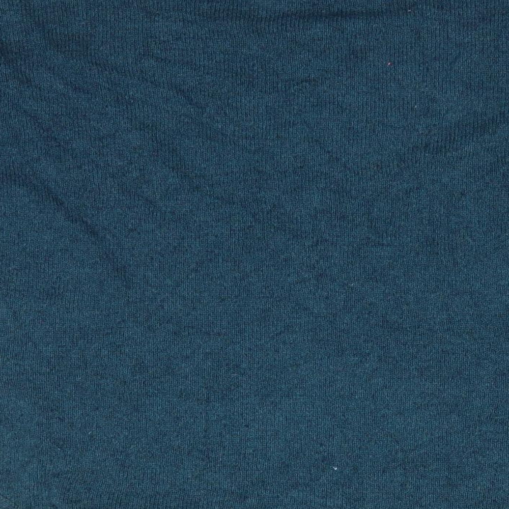 Fat Face Womens Blue Round Neck  Cotton Pullover Jumper Size 10   - Teal in colour