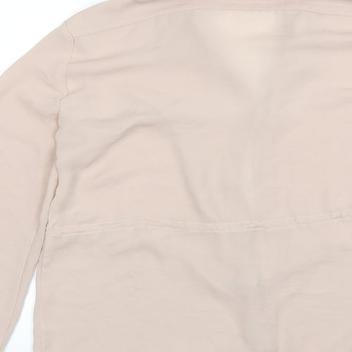 Mango Womens Pink  Polyester Basic Button-Up Size M Collared