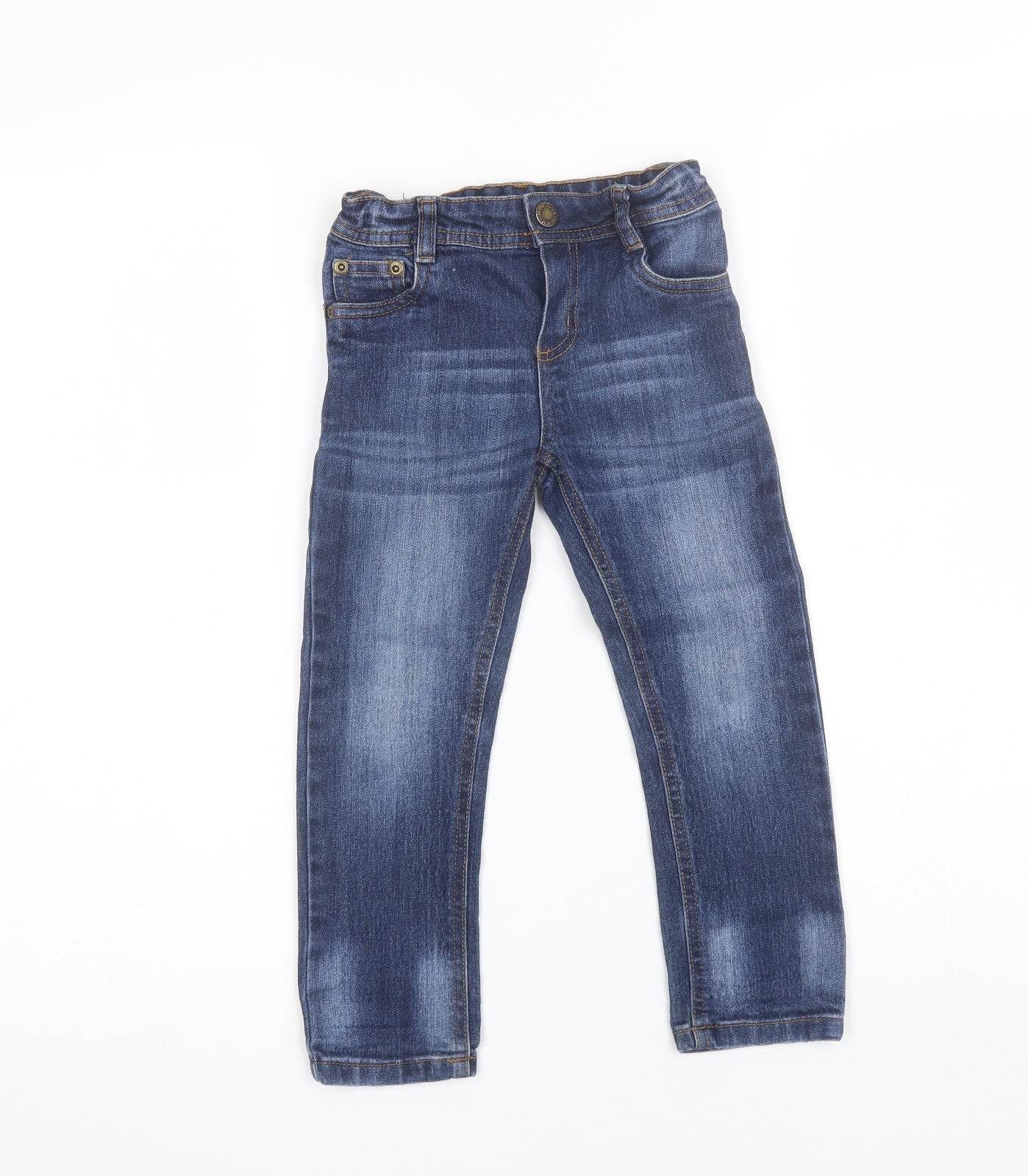 Mini Club Girls Blue  Cotton Straight Jeans Size 4-5 Years  Regular