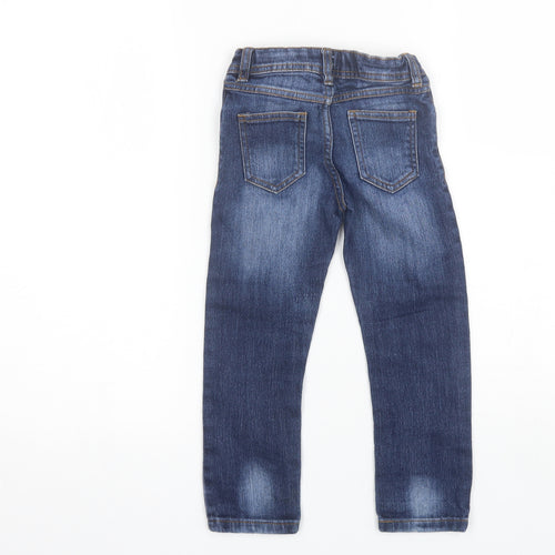 Mini Club Girls Blue  Cotton Straight Jeans Size 4-5 Years  Regular