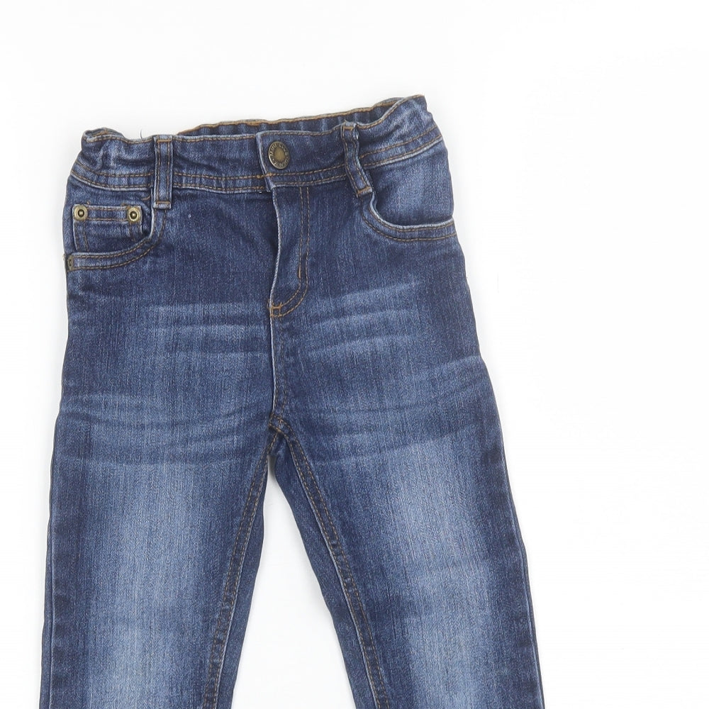 Mini Club Girls Blue  Cotton Straight Jeans Size 4-5 Years  Regular