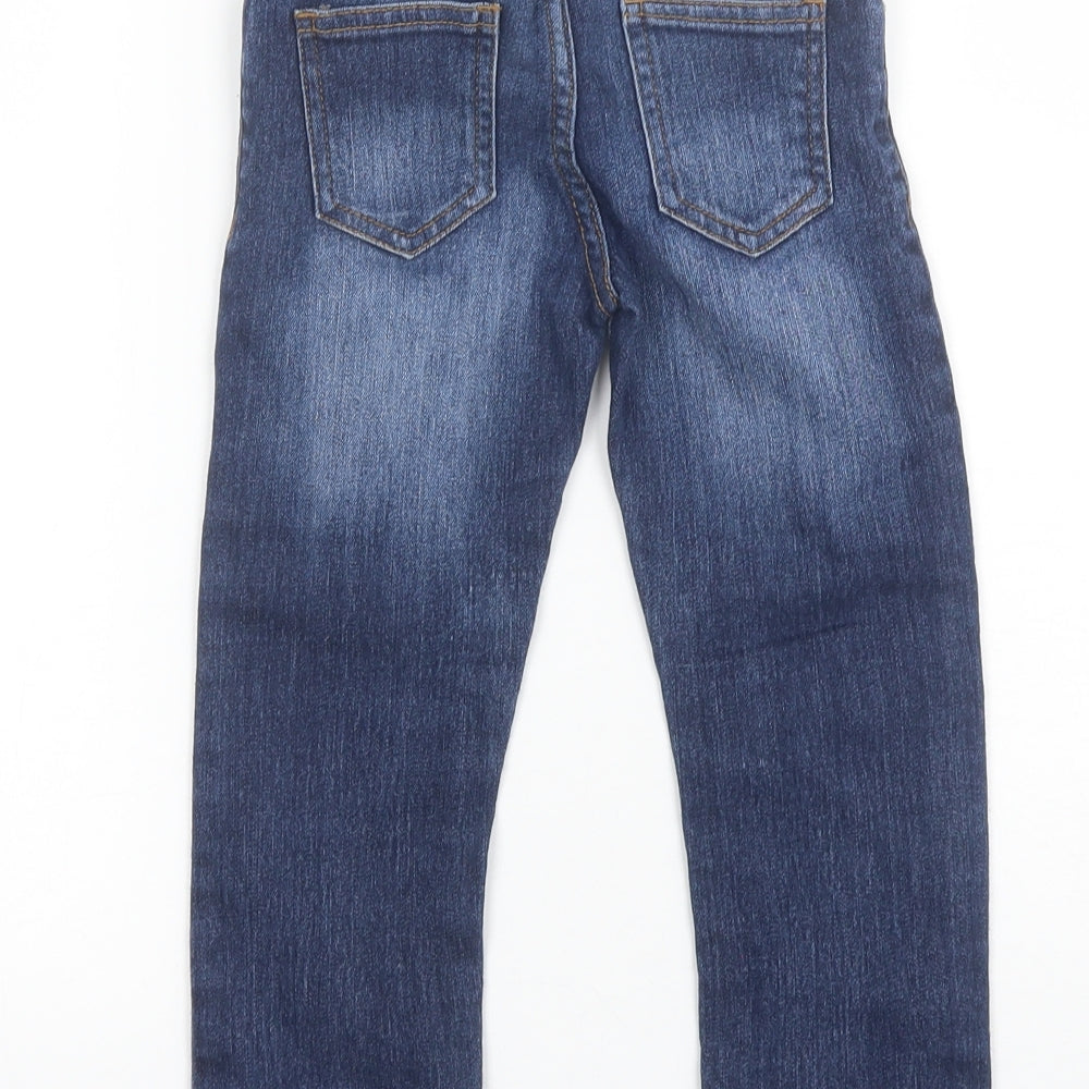 Mini Club Girls Blue  Cotton Straight Jeans Size 4-5 Years  Regular