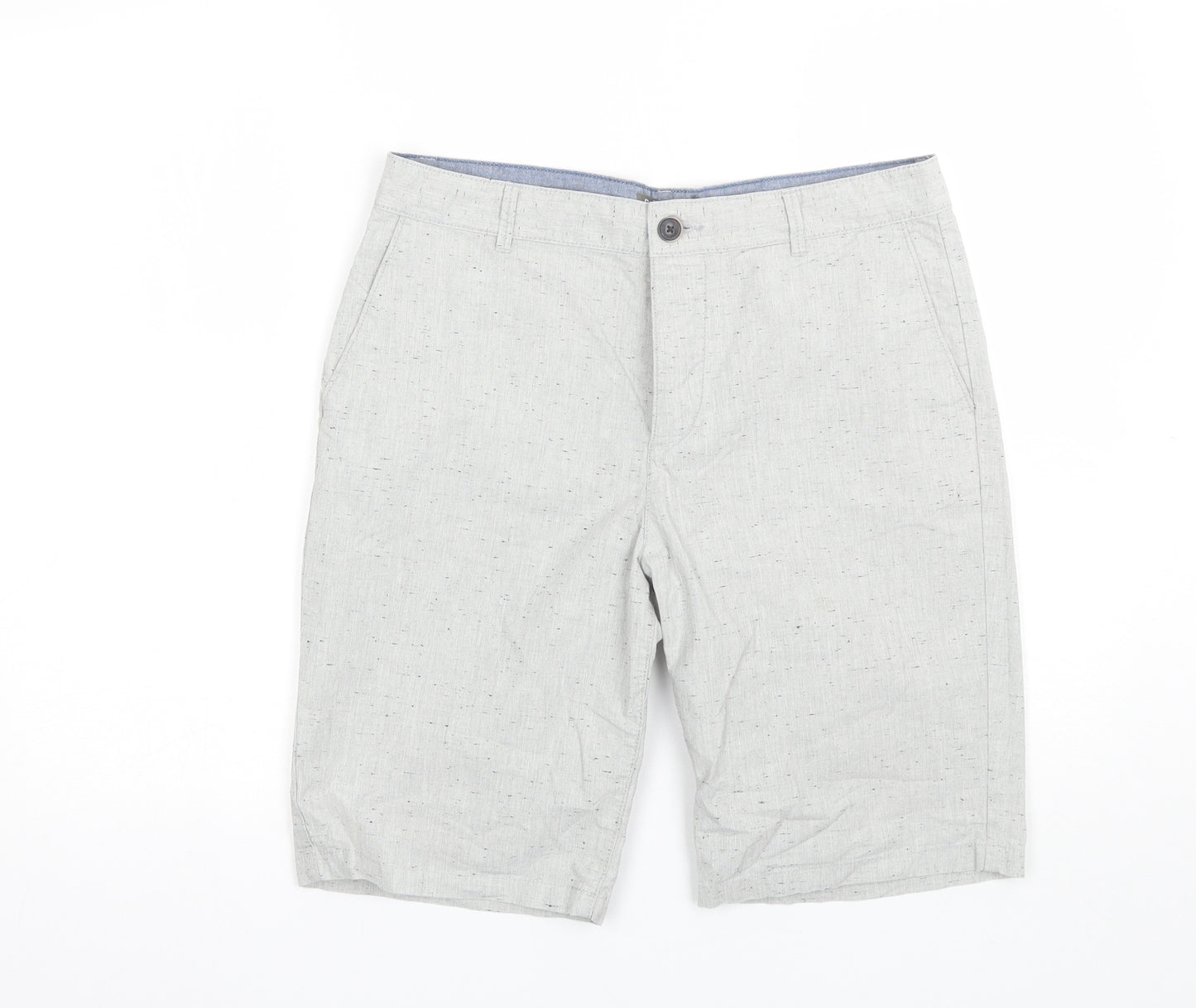 Primark Mens Grey  Cotton Chino Shorts Size 32 L9 in Regular