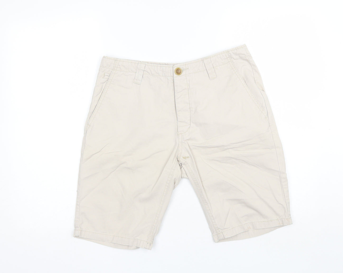Cedar Wood State Mens Beige  Cotton Chino Shorts Size 32 L10 in Regular