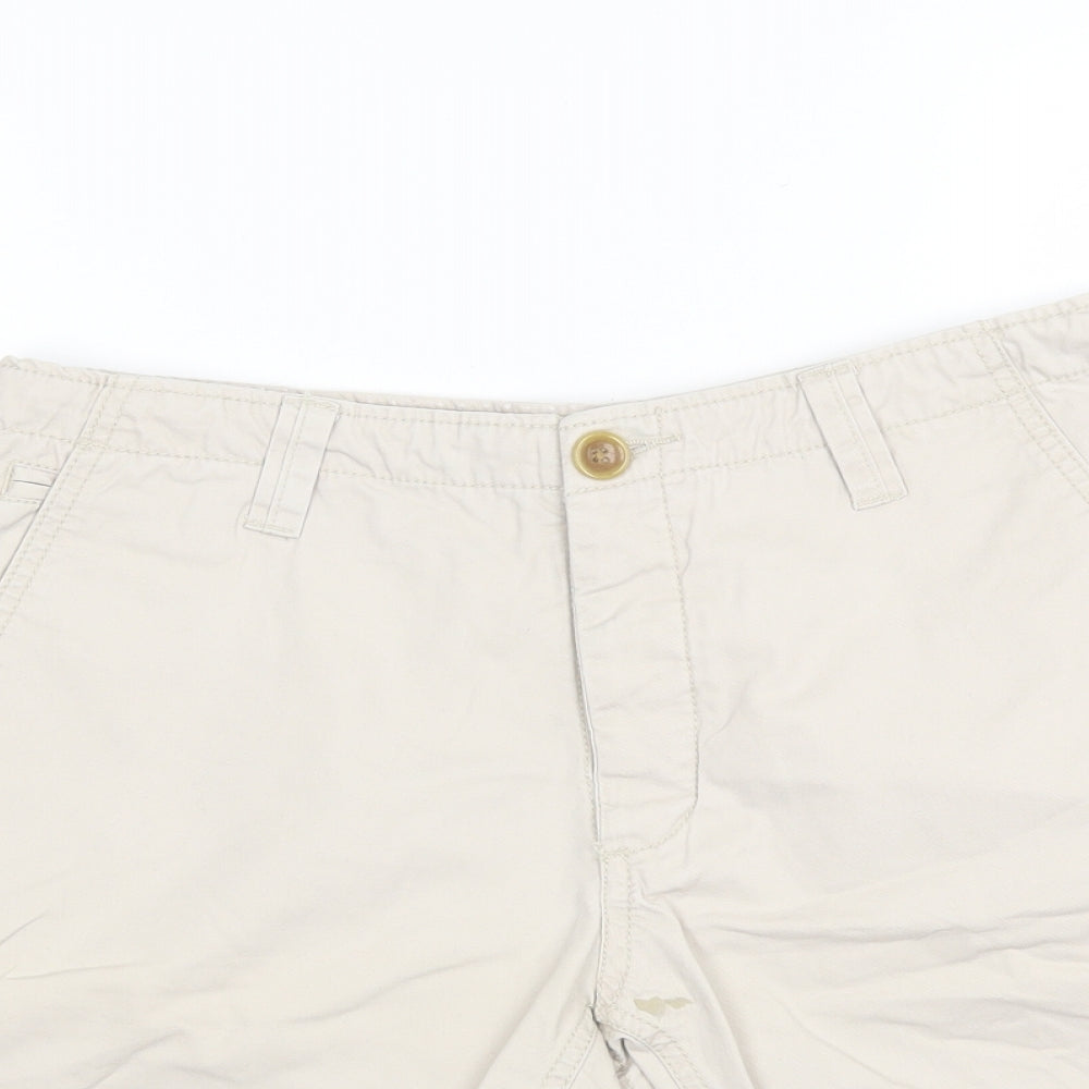 Cedar Wood State Mens Beige  Cotton Chino Shorts Size 32 L10 in Regular