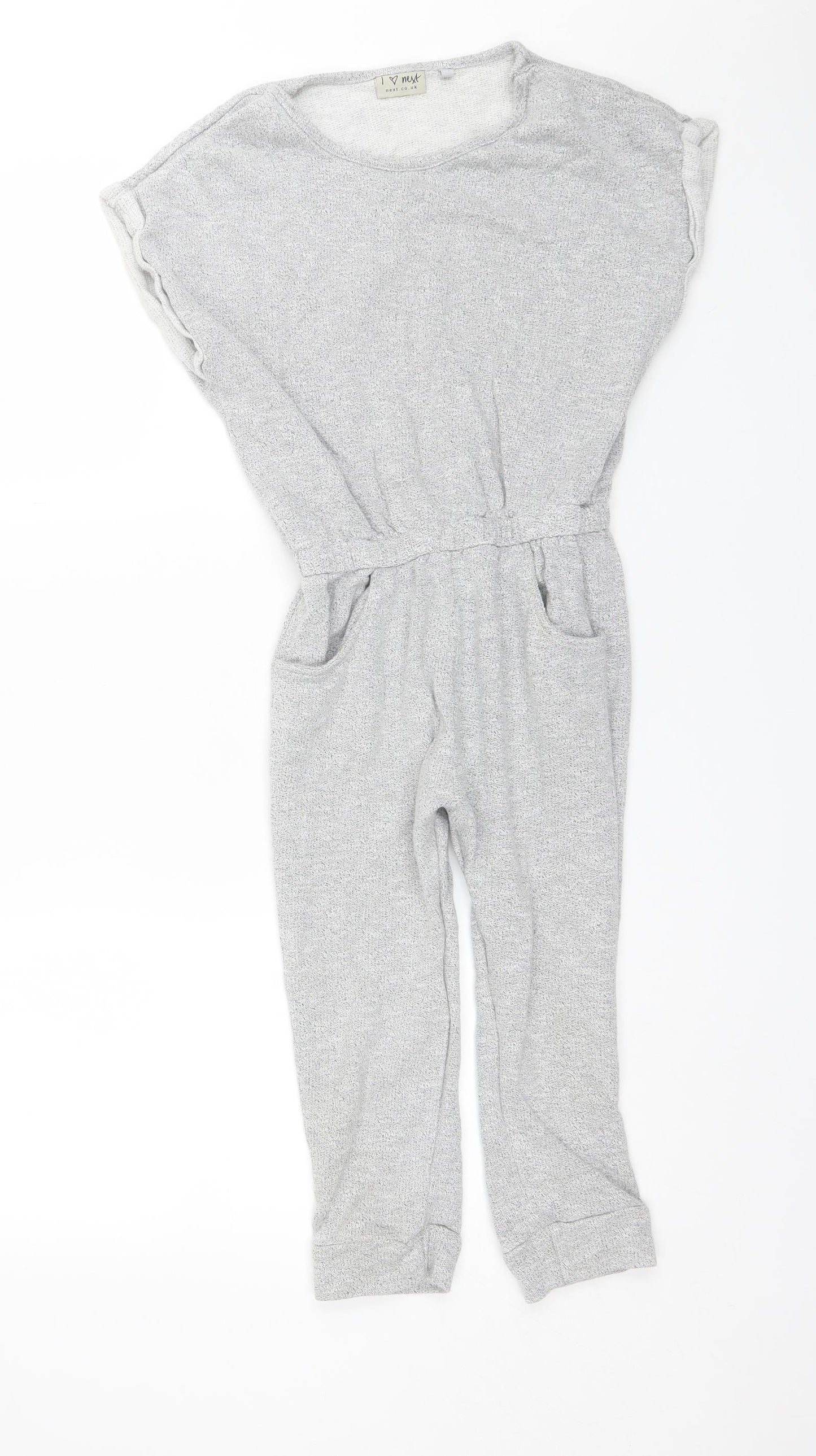 NEXT Girls Grey  Cotton Jumpsuit One-Piece Size 7 Years