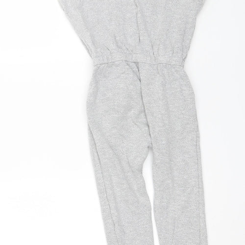 NEXT Girls Grey  Cotton Jumpsuit One-Piece Size 7 Years