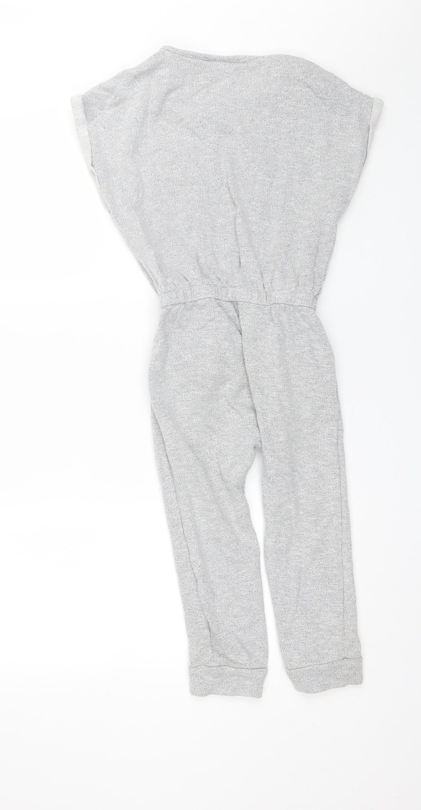 NEXT Girls Grey  Cotton Jumpsuit One-Piece Size 7 Years