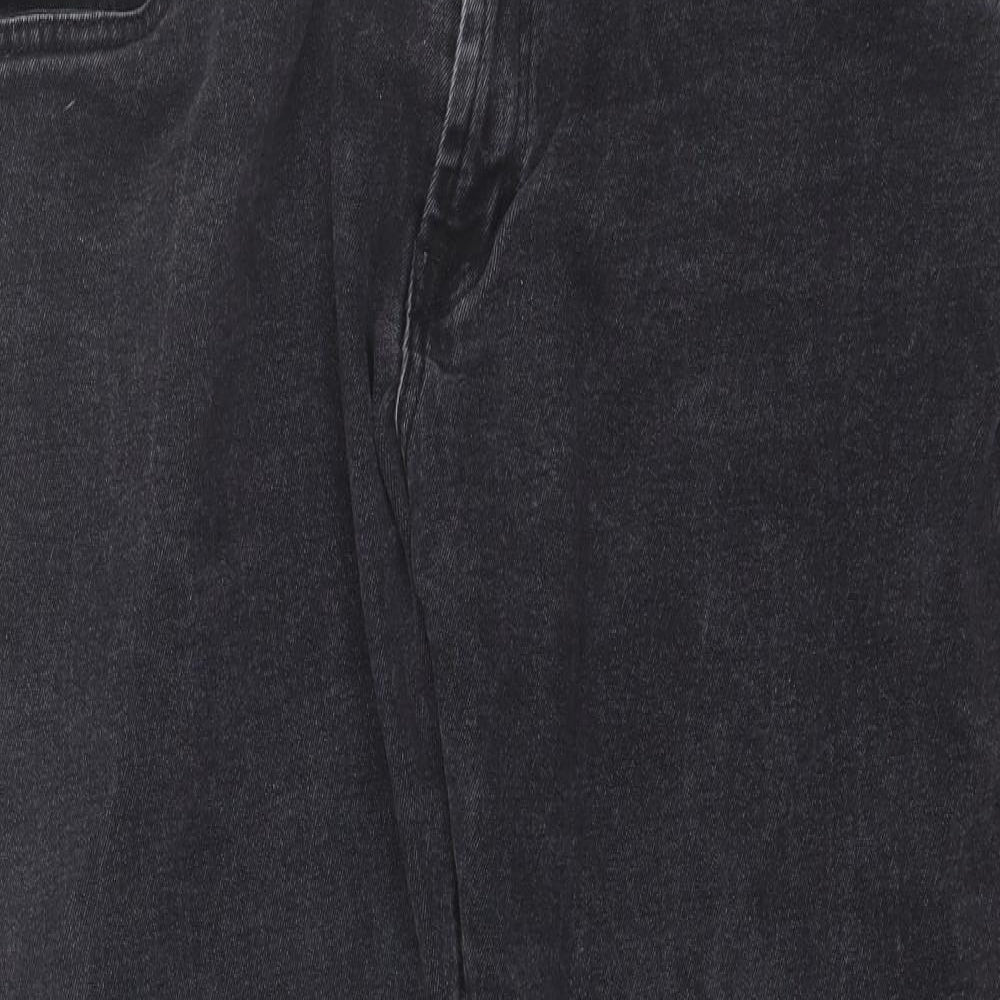 Union Blues Mens Black  Cotton Straight Jeans Size 44 L27 in Regular