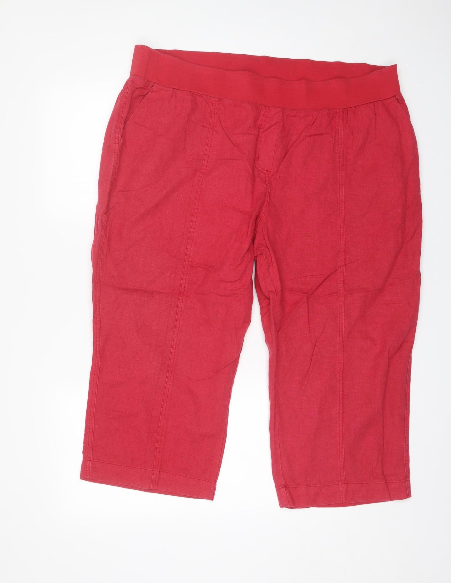 Label Be Womens Red  Cotton Cut-Off Shorts Size 22 L20 in Regular