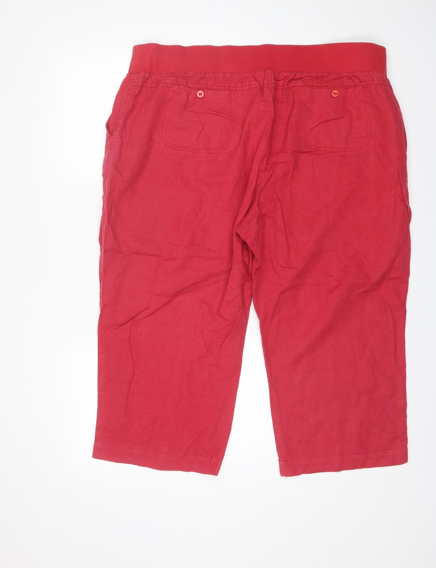 Label Be Womens Red  Cotton Cut-Off Shorts Size 22 L20 in Regular