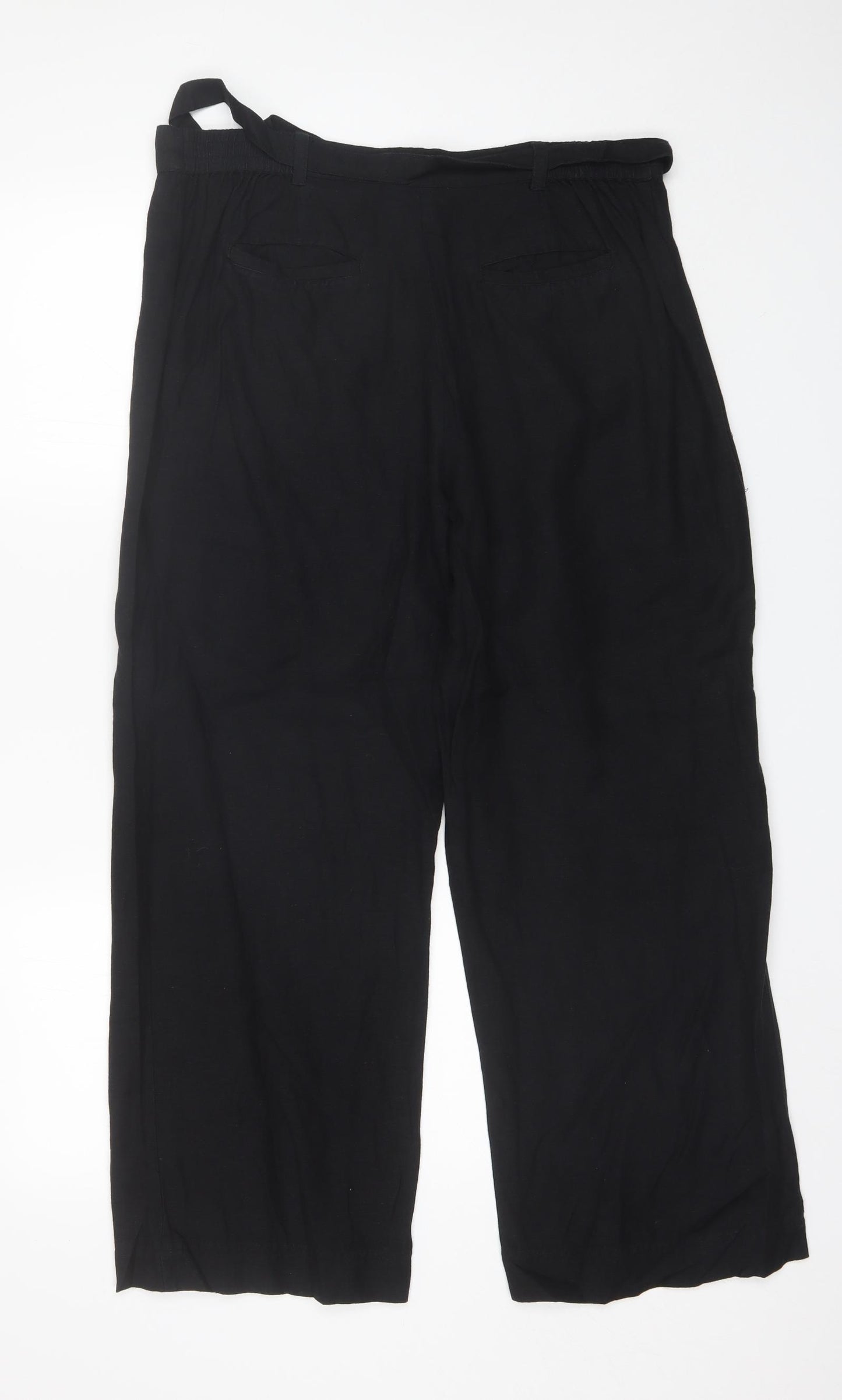 Classic Comfort Womens Black  Viscose Trousers  Size 16 L27 in Regular