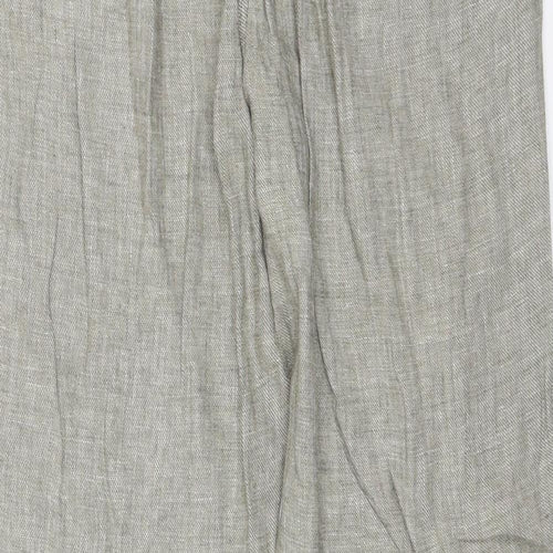 Nutmeg Womens Green  Linen Trousers  Size 14 L27 in Regular