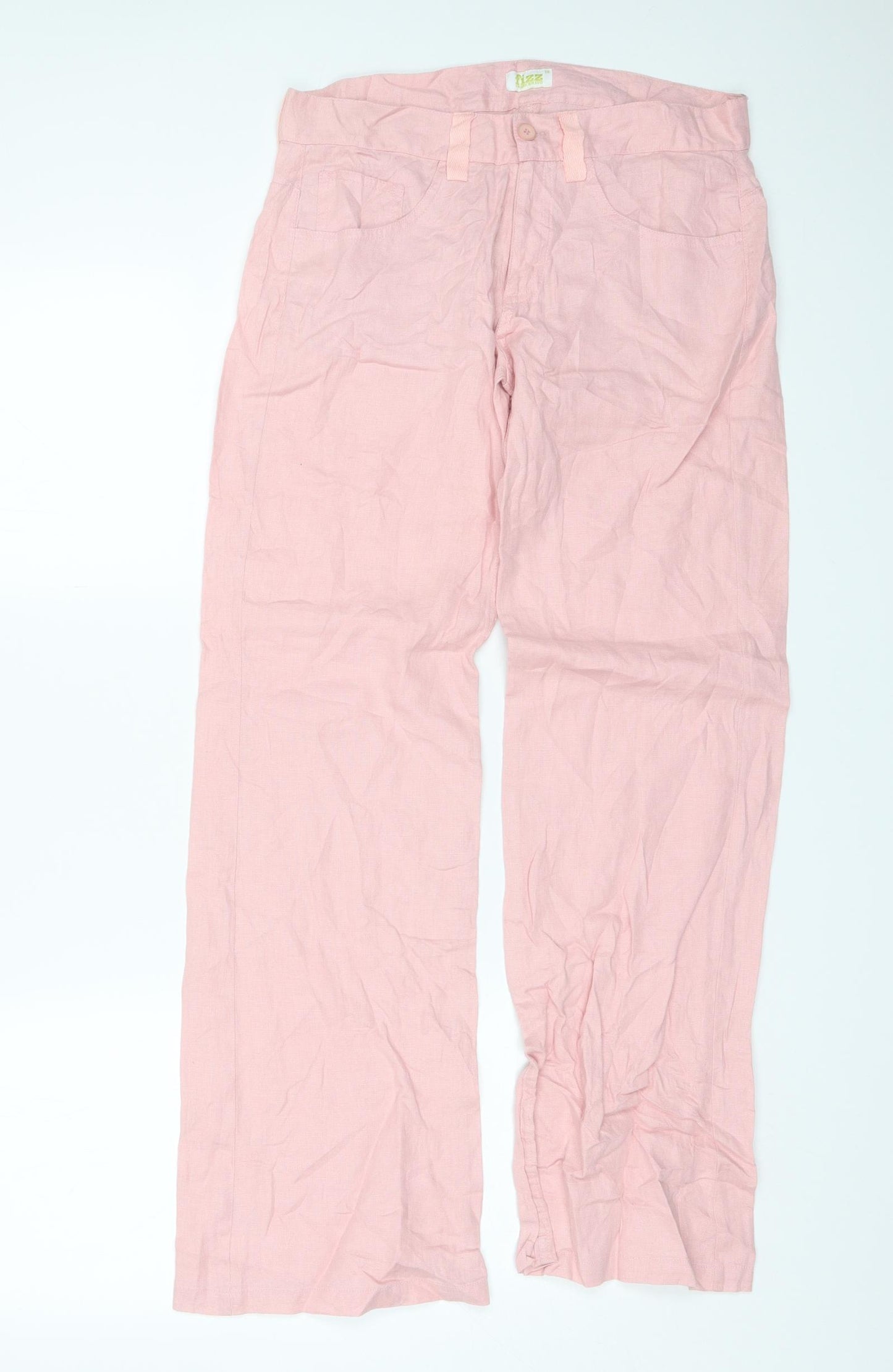 Park Bravo Womens Pink  Linen Trousers  Size 8 L30 in Regular