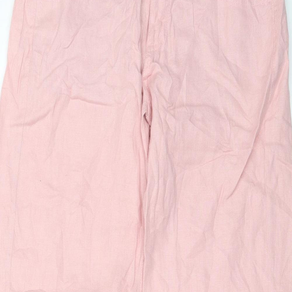Park Bravo Womens Pink  Linen Trousers  Size 8 L30 in Regular