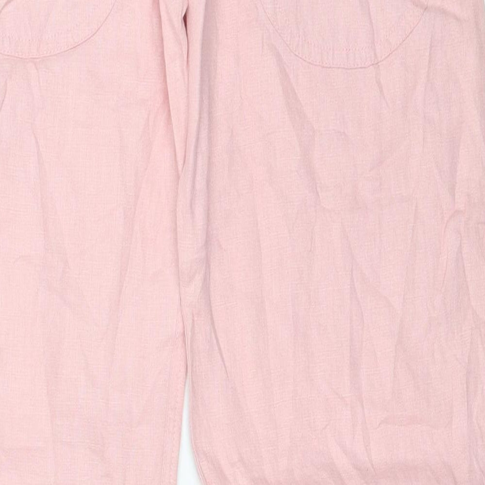 Park Bravo Womens Pink  Linen Trousers  Size 8 L30 in Regular