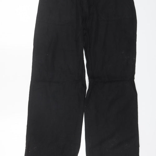 Denim co Womens Black  Linen Trousers  Size 8 L31 in Regular