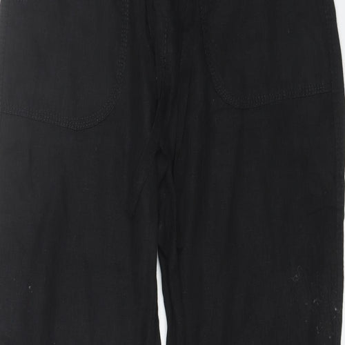 Denim co Womens Black  Linen Trousers  Size 8 L31 in Regular