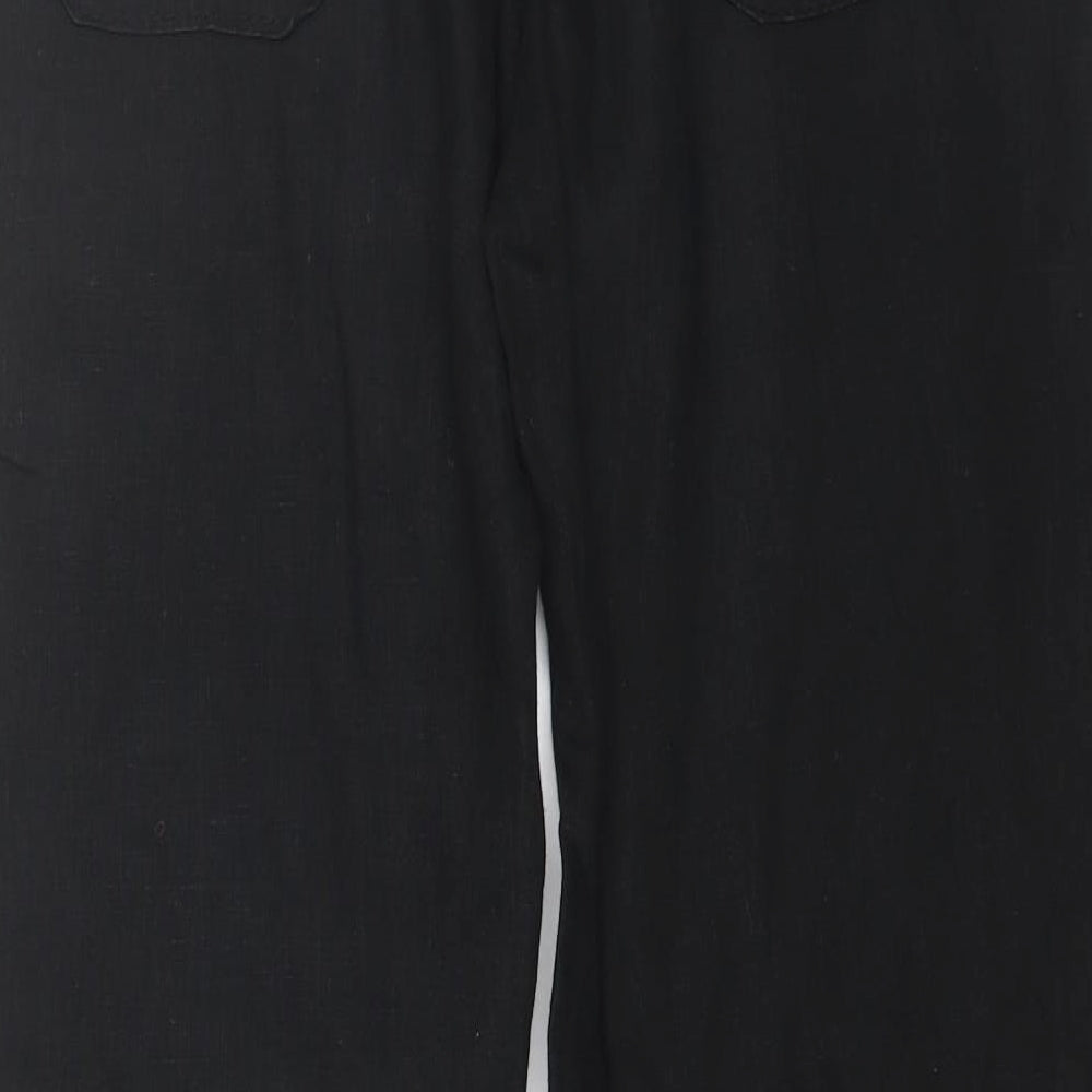Denim co Womens Black  Linen Trousers  Size 8 L31 in Regular