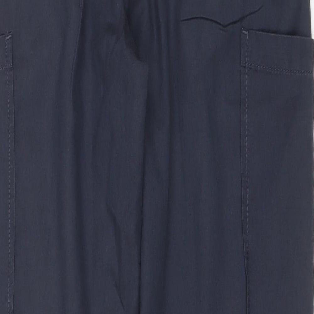 Preworn Womens Blue  Cotton Blend Trousers  Size 32 in L28 in Regular
