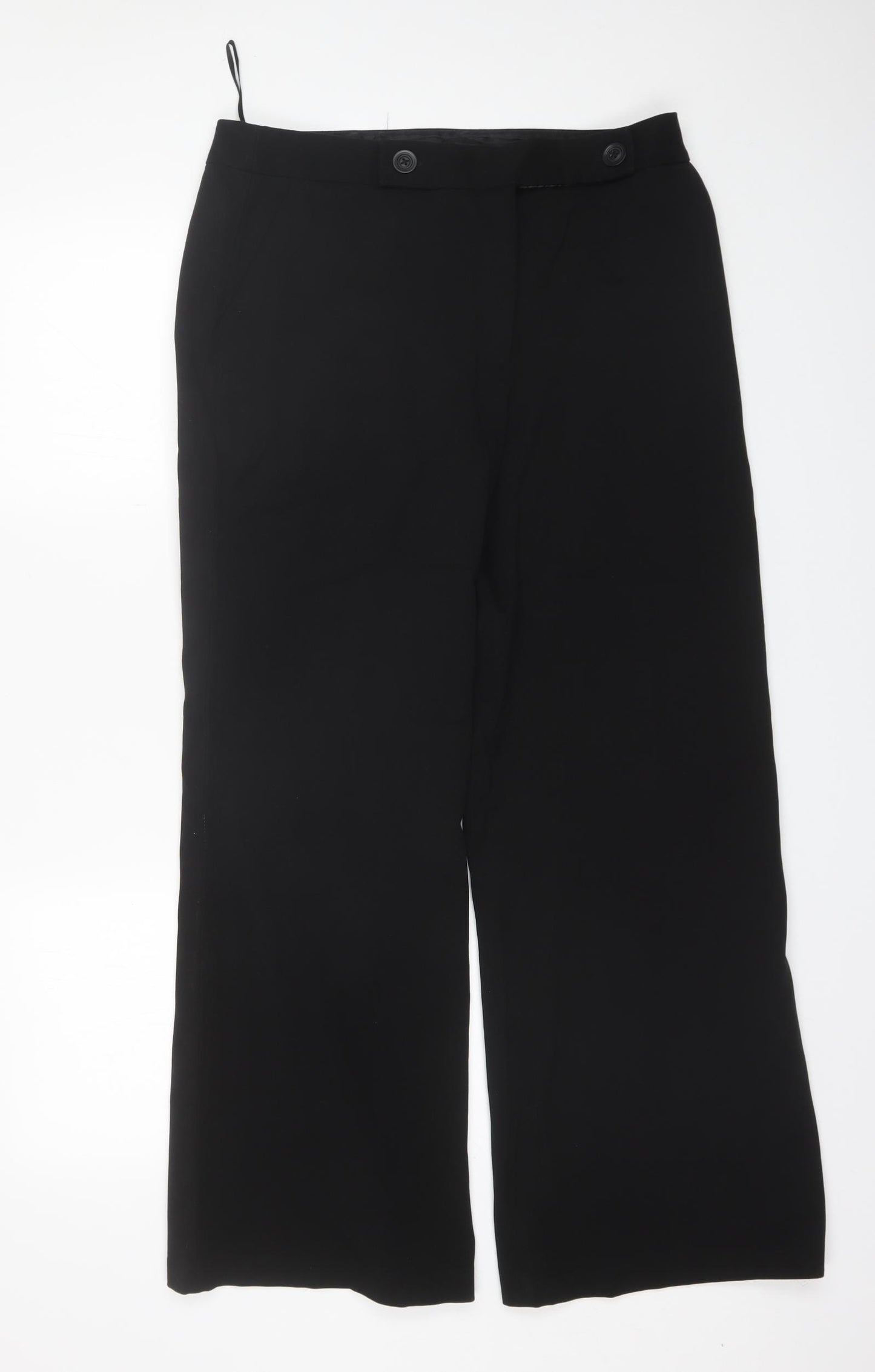 Dorothy Perkins Womens Black  Polyester Dress Pants Trousers Size 14 L31 in Regular