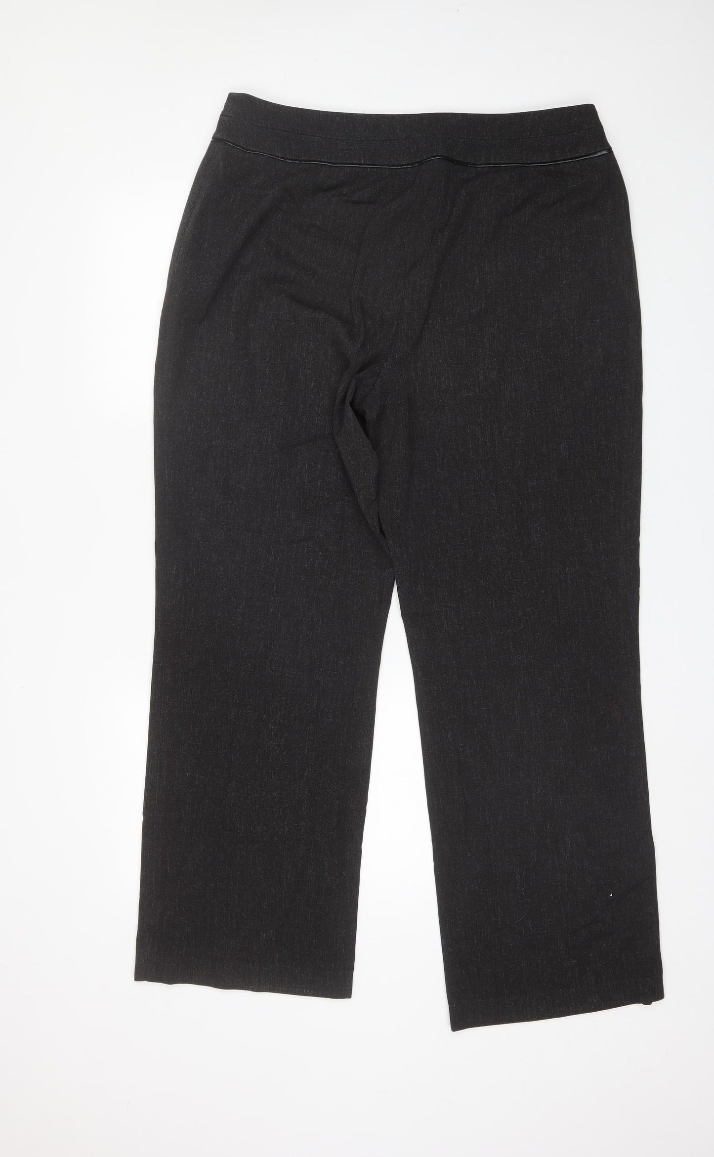 Marks and Spencer Womens Black  Polyester Dress Pants Trousers Size 16 L30 in Regular