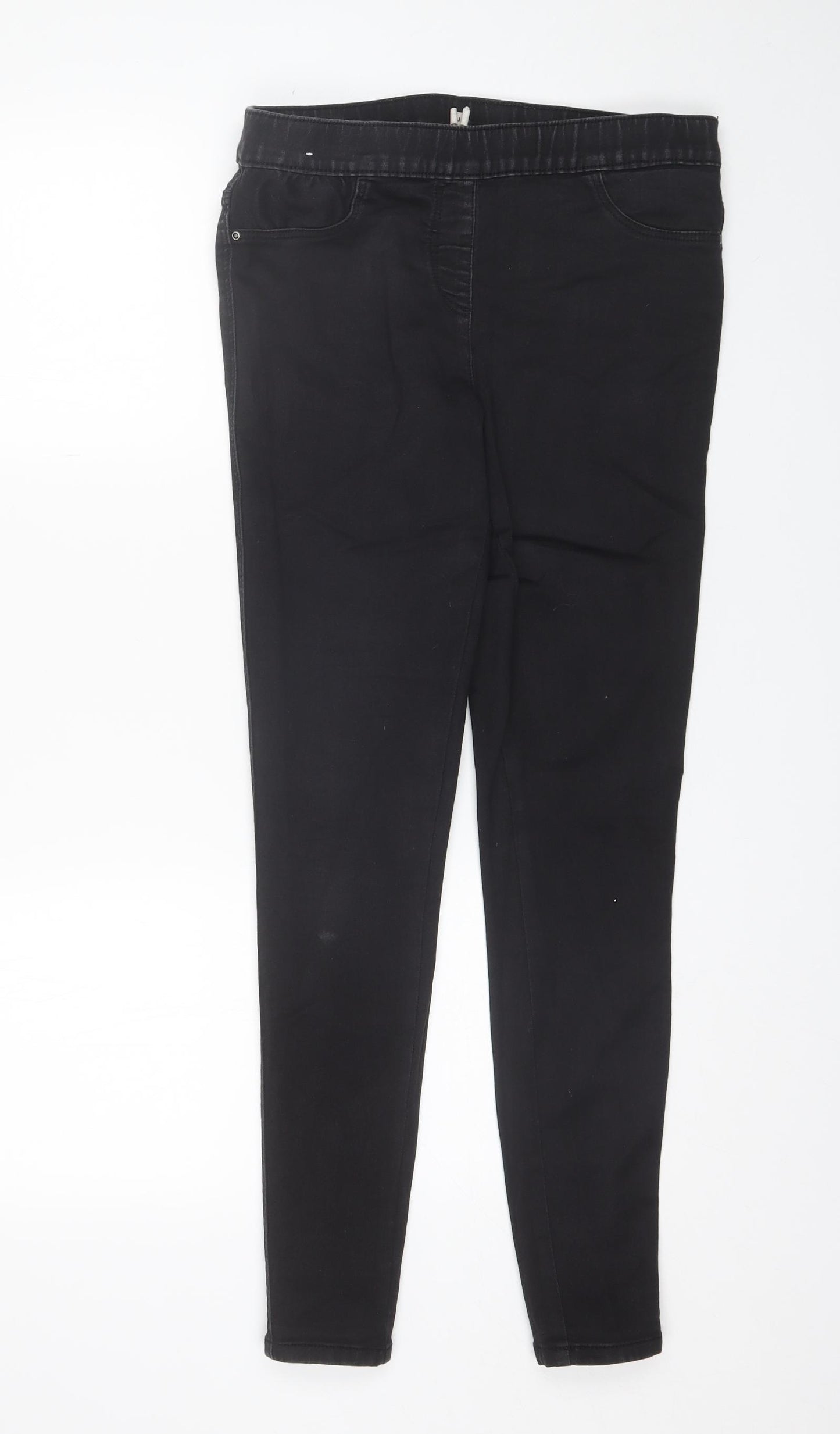 Nutmeg Womens Black  Cotton Jegging Jeans Size 12 L29 in Regular