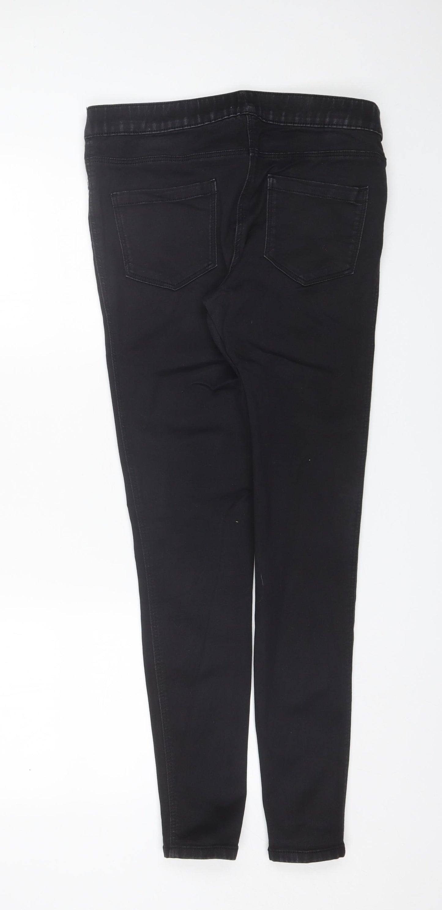 Nutmeg Womens Black  Cotton Jegging Jeans Size 12 L29 in Regular