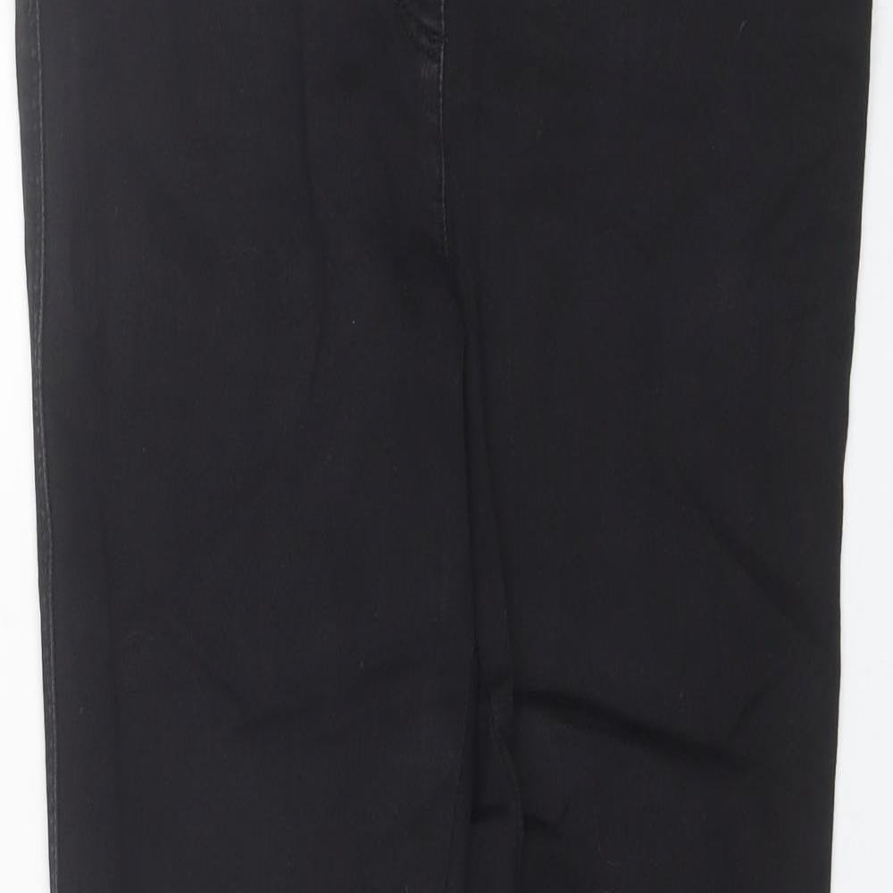 Nutmeg Womens Black  Cotton Jegging Jeans Size 12 L29 in Regular