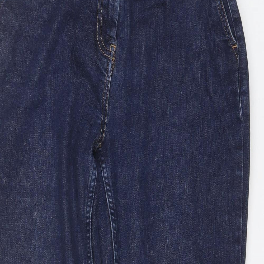 NEXT Womens Blue  Cotton Bootcut Jeans Size 12 L25 in Regular