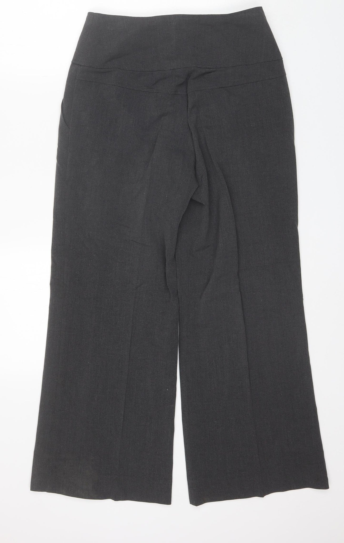 F&F Womens Grey  Polyester Dress Pants Trousers Size 10 L23 in Regular  - Short length
