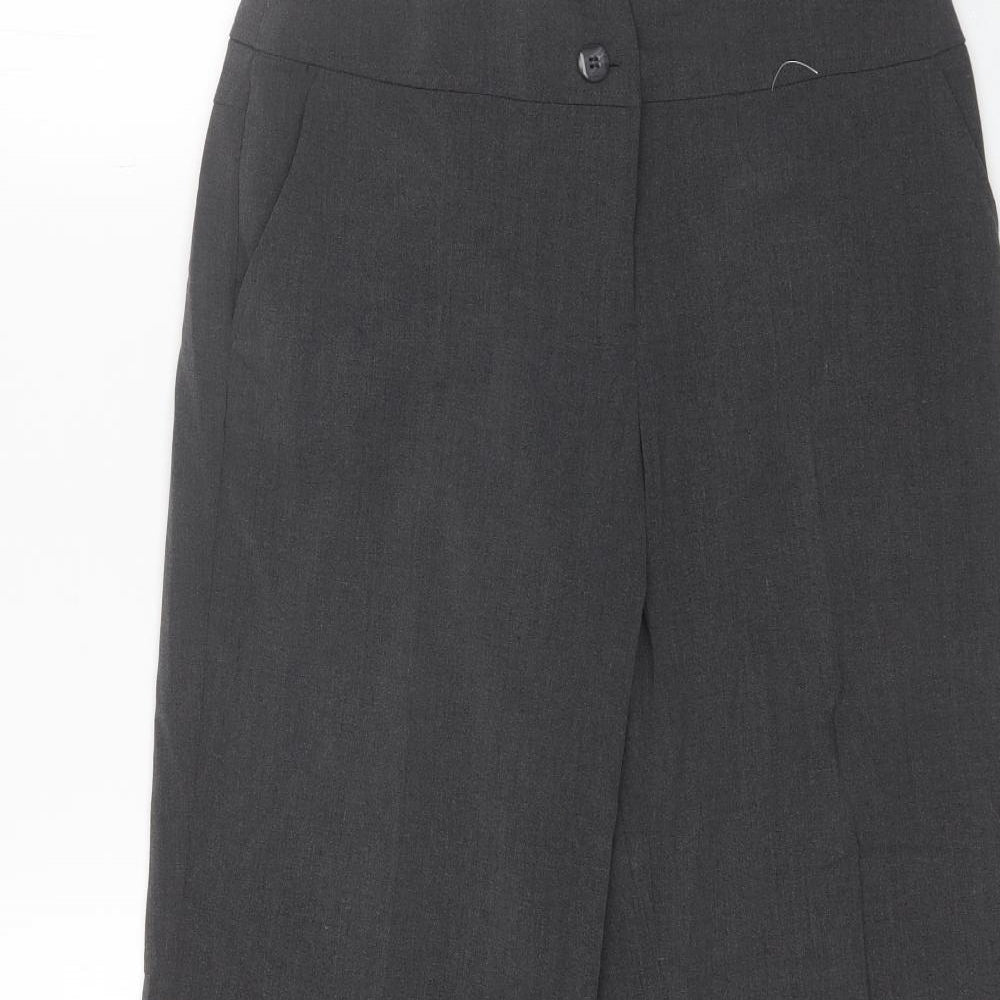 F&F Womens Grey  Polyester Dress Pants Trousers Size 10 L23 in Regular  - Short length