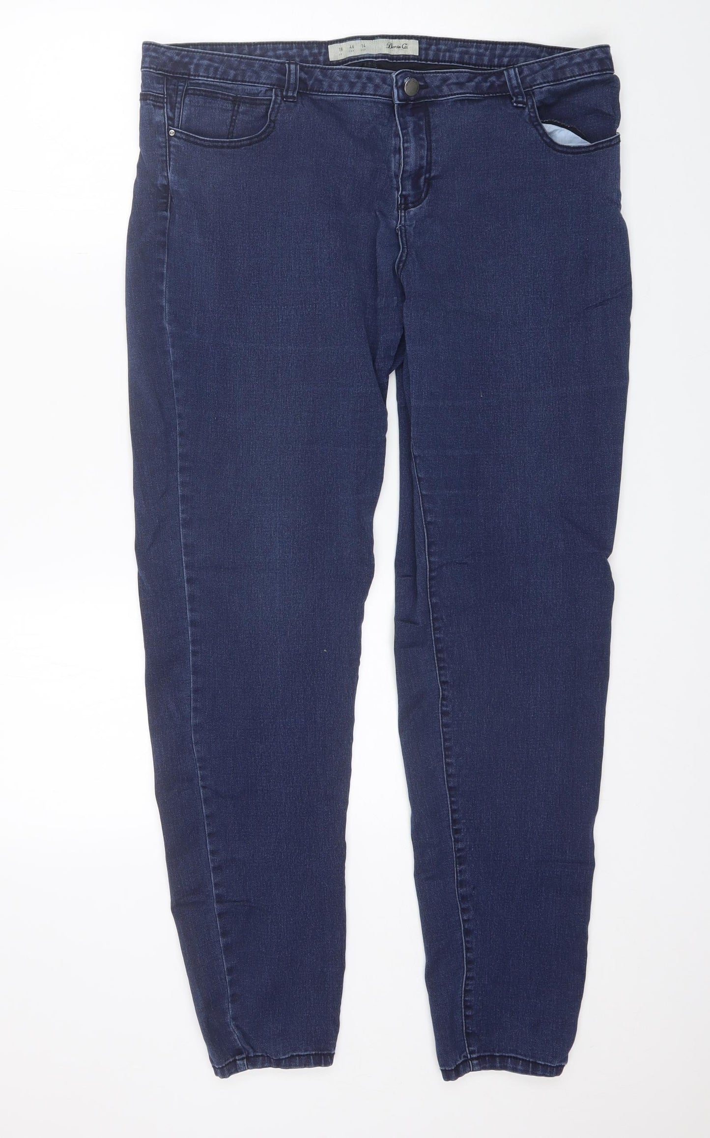 Denim co Womens Blue  Cotton Skinny Jeans Size 18 L30 in Regular