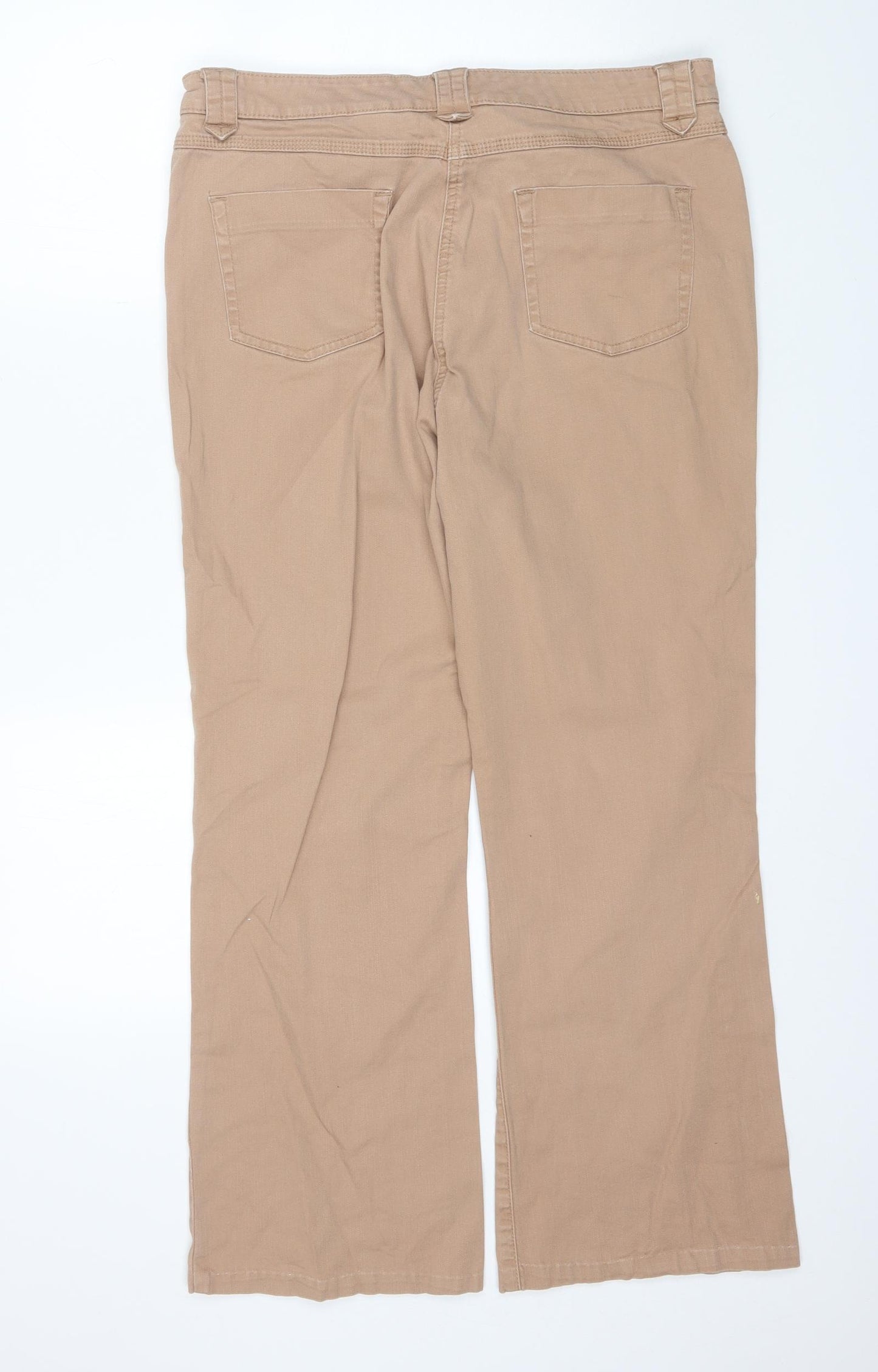 Matalan Womens Brown  Cotton Straight Jeans Size 16 L28 in Regular